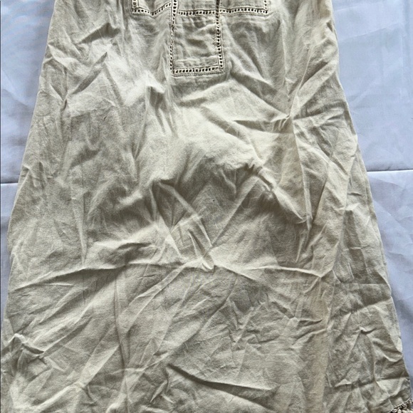 Hurley Beige Fringed Women's Mini Dress Boho Coastal Cowboy 100% Cotton - Picture 3 of 12